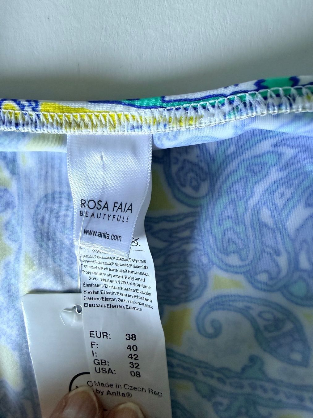 Costumi da bagno & Bikini: ROSA FAIA, Bikini, Grösse 38F/38, Farbe Blau/Gelb – Nuovo e nell'imballaggio originale da Rudolfstetten venduto da gst_g7xl 7