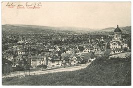 AK Zürich Kreuzkirche 1912, gelaufen nach Wald