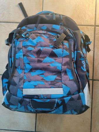 Satch Schulrucksack blau/schwarz