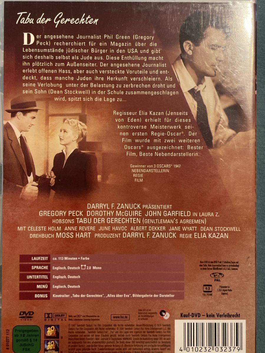 Tutti i DVDs: Tabu der Gerechten (1947) – Usato da Waldenburg venduto da Mimily33 1