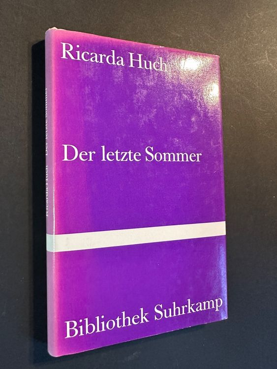 Ricarda Huch Der Letzte Sommer Bibliothek Suhrkamp Kaufen Auf Ricardo 