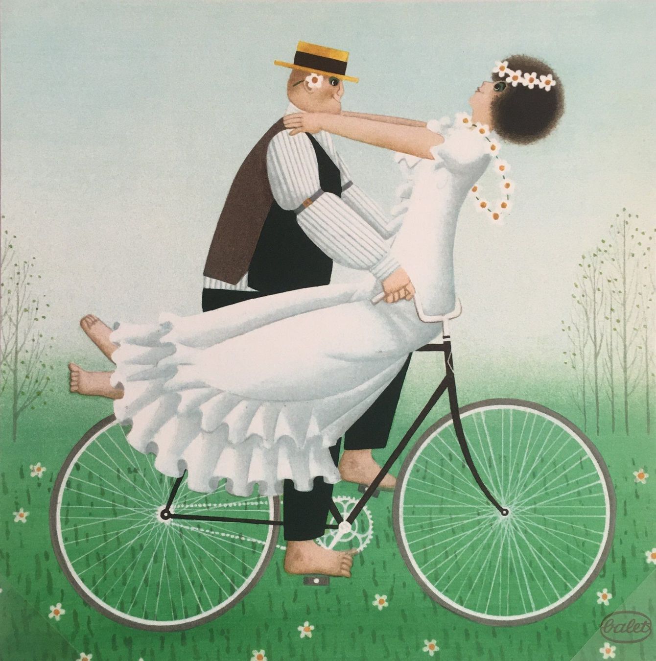 Grafica & Litografie: Jan Balet  "Frühling"  Farblithographie – Usato da Nennigkofen venduto da Sommersonnen