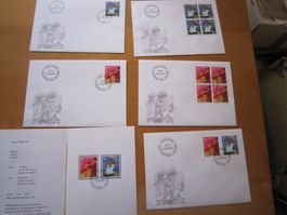 CH 1981 FDC EUROPA Serie 4er und einzeln und PTT Blatt