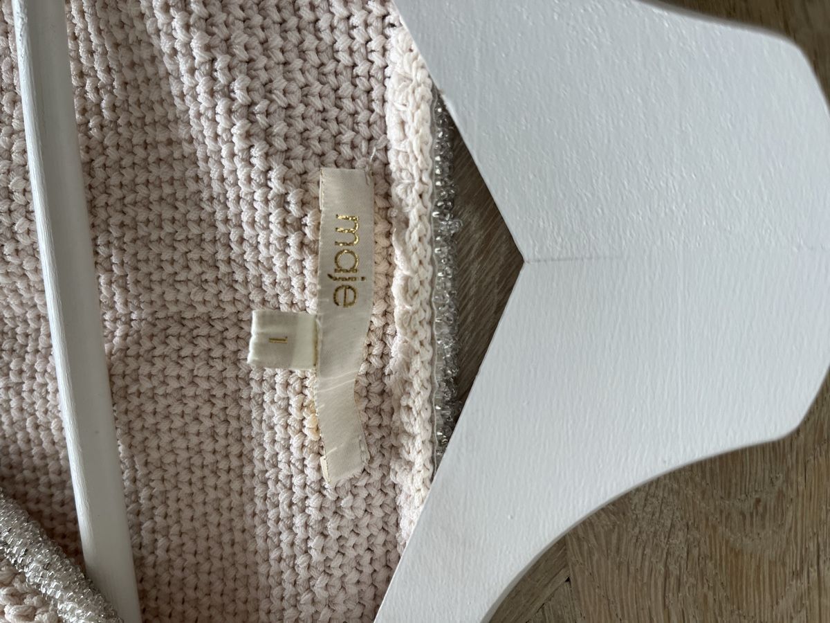 Maje Giacche: MAJE Strickjacke Beige Gr. 1, Perlenbordüre – Usato da Pfäffikon SZ venduto da humming-bird 8