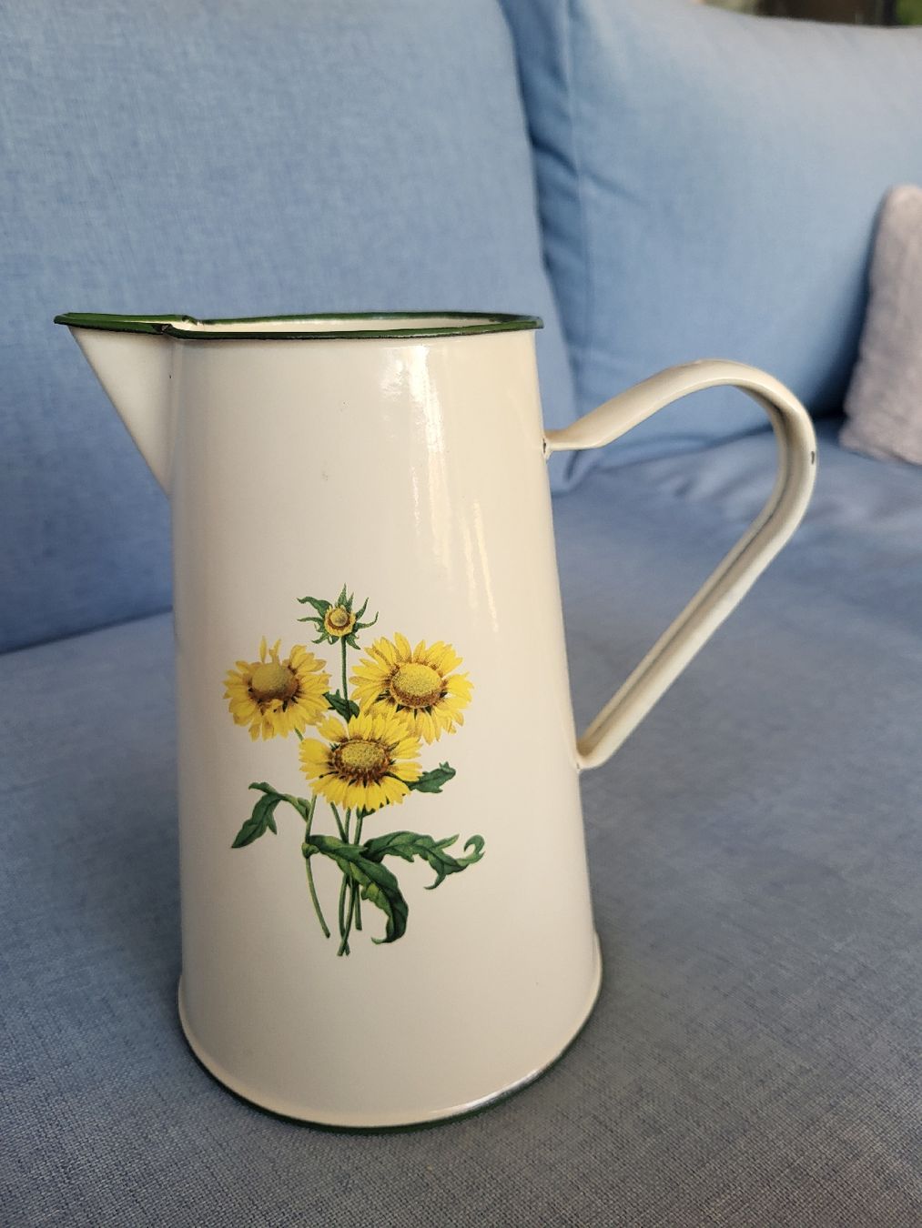 Vasi & Recipienti: Kanne Emailiert mit Sonnenblumen – Usato da Gutenswil venduto da ghekko88 2