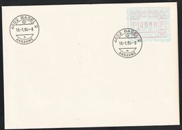 ATM Automaten Briefmarke - Schweiz 1984 - FDC