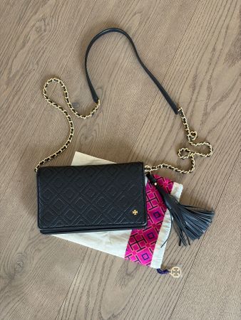 Tory Burch Crossbody schwarz Leder neuwertig