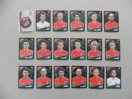 Panini Fussball EM 2004 Fehlliste Tschechien 18 Stk. 273-293