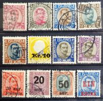 ISLAND : Des timbres oblitérés des années 1920 à 1926