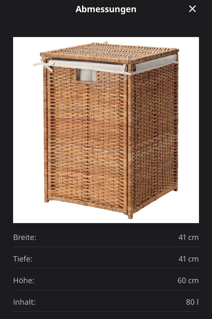 Ikea Cesti per biancheria: Wäschekorb – Usato da Wädenswil venduto da jan_7dvk 3