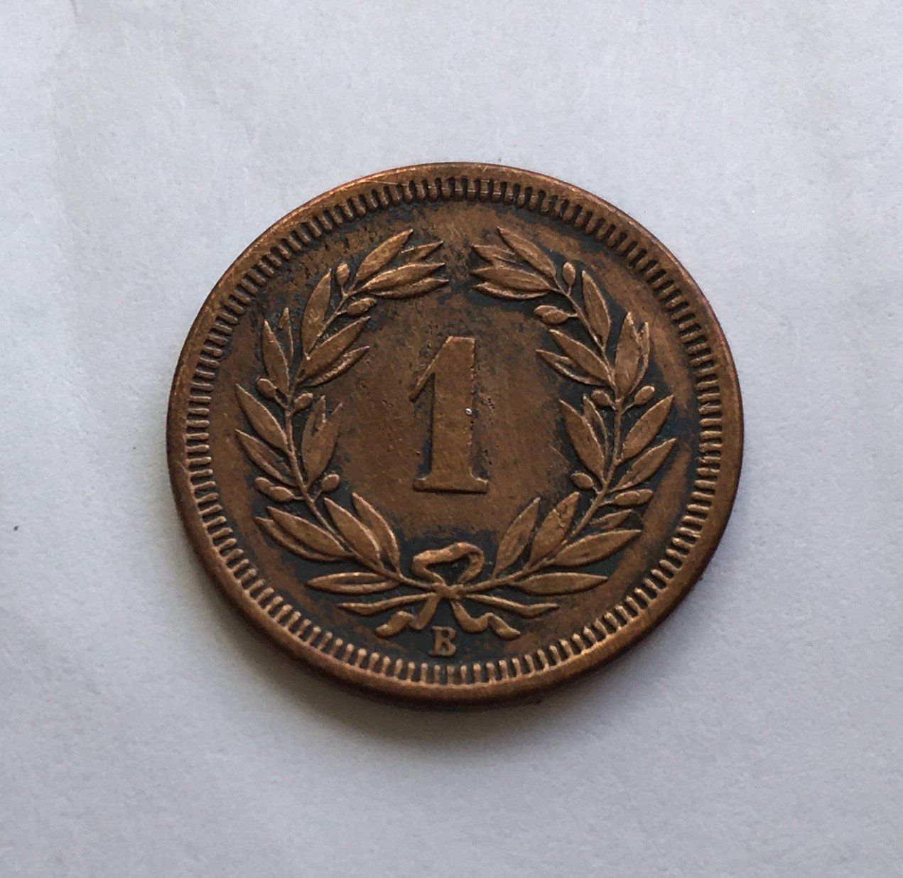 Tutti le monete: 1868 1 Rappen -unz – Usato da Kirchberg SG venduto da Zenhad69 1