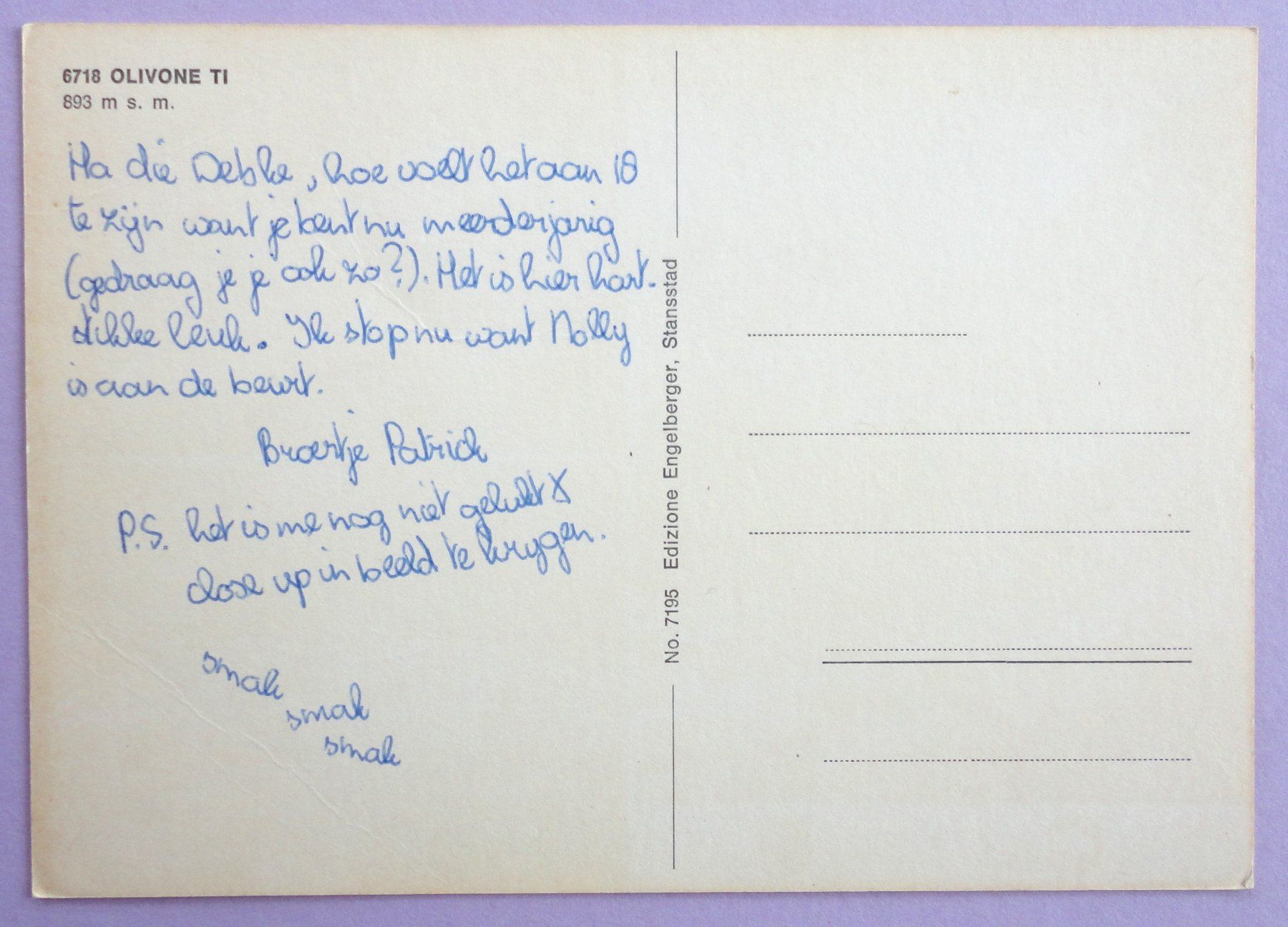 Cartoline postali: Olivone TI 893 m s.m. – Usato da Fétigny venduto da Billy2miny 1