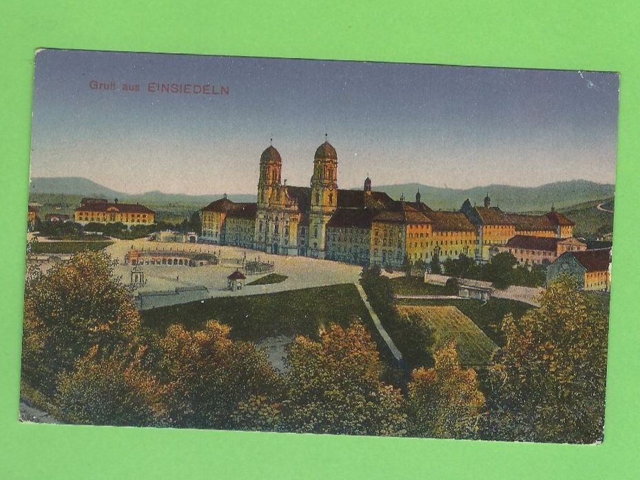 Ansichtskarten: Einsiedeln Kloster – Gebraucht aus Zürich von t24_de