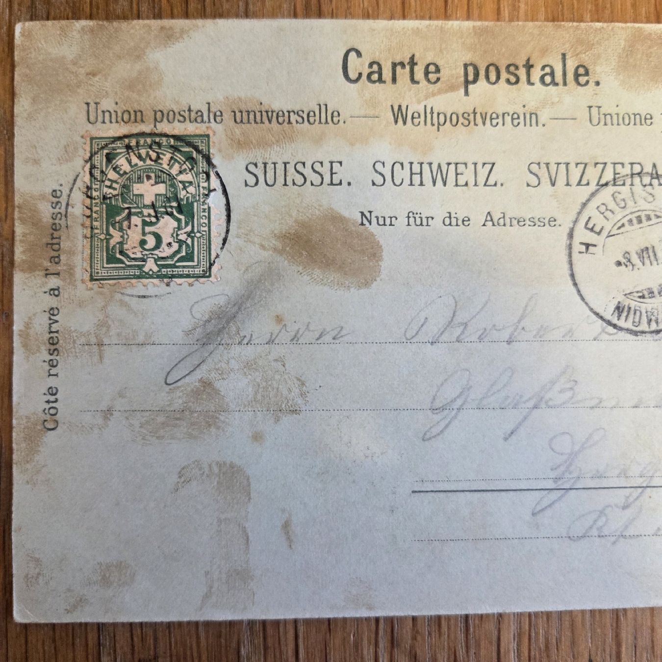 Ansichtskarten: Antike Ansichtskarte Bürgenstock mit Briefmarke, Top – Gebraucht aus Stans von Ducati16 3