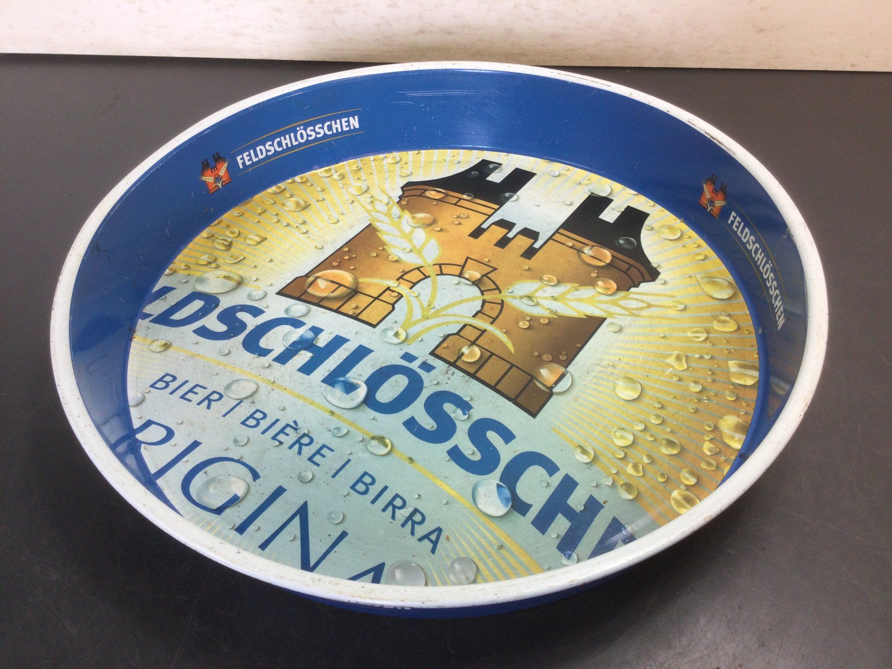 Feldschlösschen Insegne: Gebrauchtes Feldschlösschen Bier Serviertablett – Usato da Wangen SZ venduto da kuriosum12 4