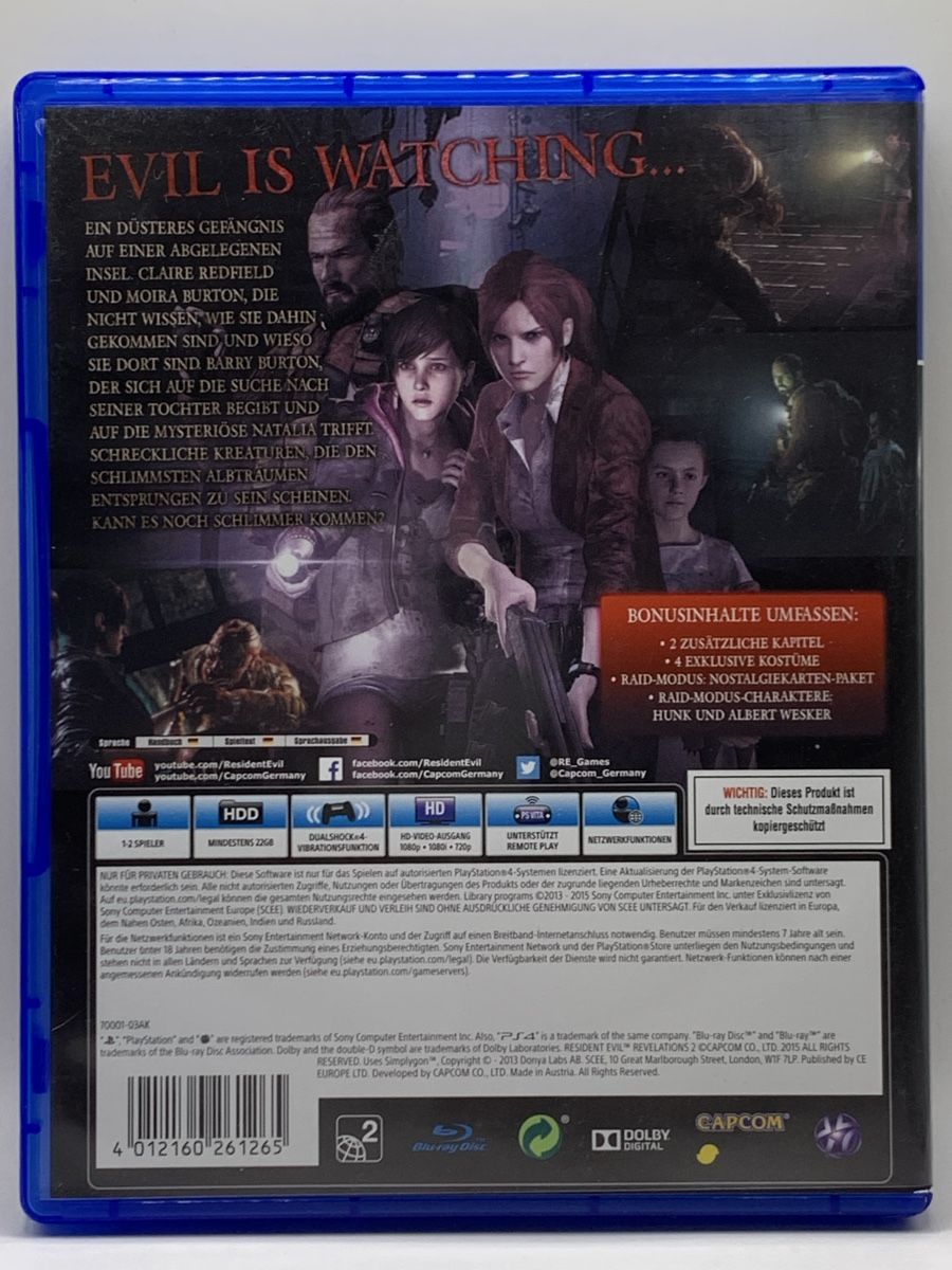 Sony Giochi: Resident Evil Revelations 2 - PS4 – Usato da Ostermundigen venduto da RG-Collector 1