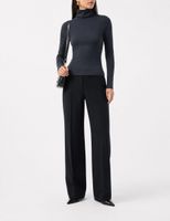 Wolford Turtleneck Rollkragen Blue Gray Cotton Stretch