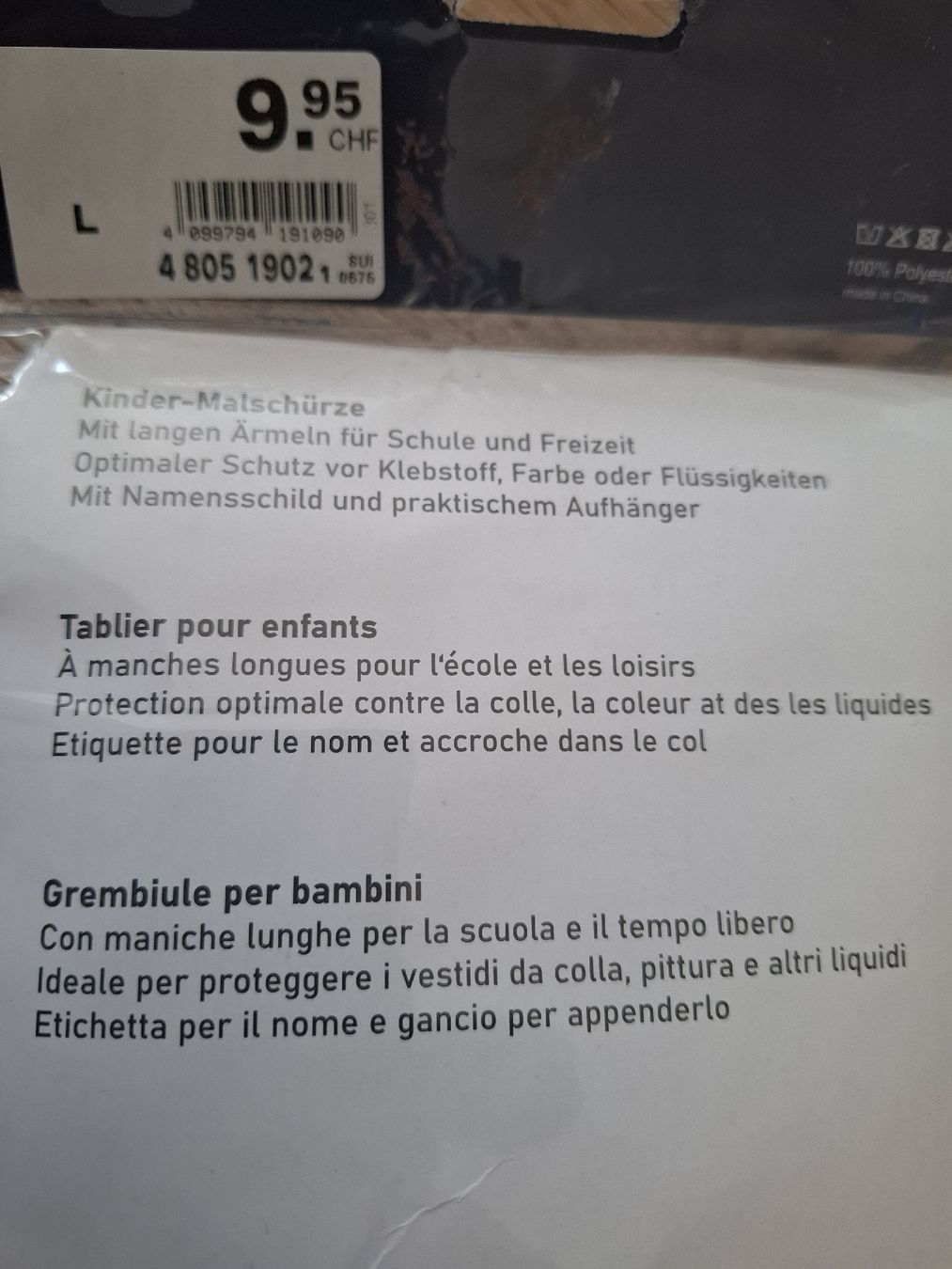 Altro per bambini: tablier d école-bricolage  – Nuovo e nell'imballaggio originale da Saignelégier venduto da mar_kf97 1