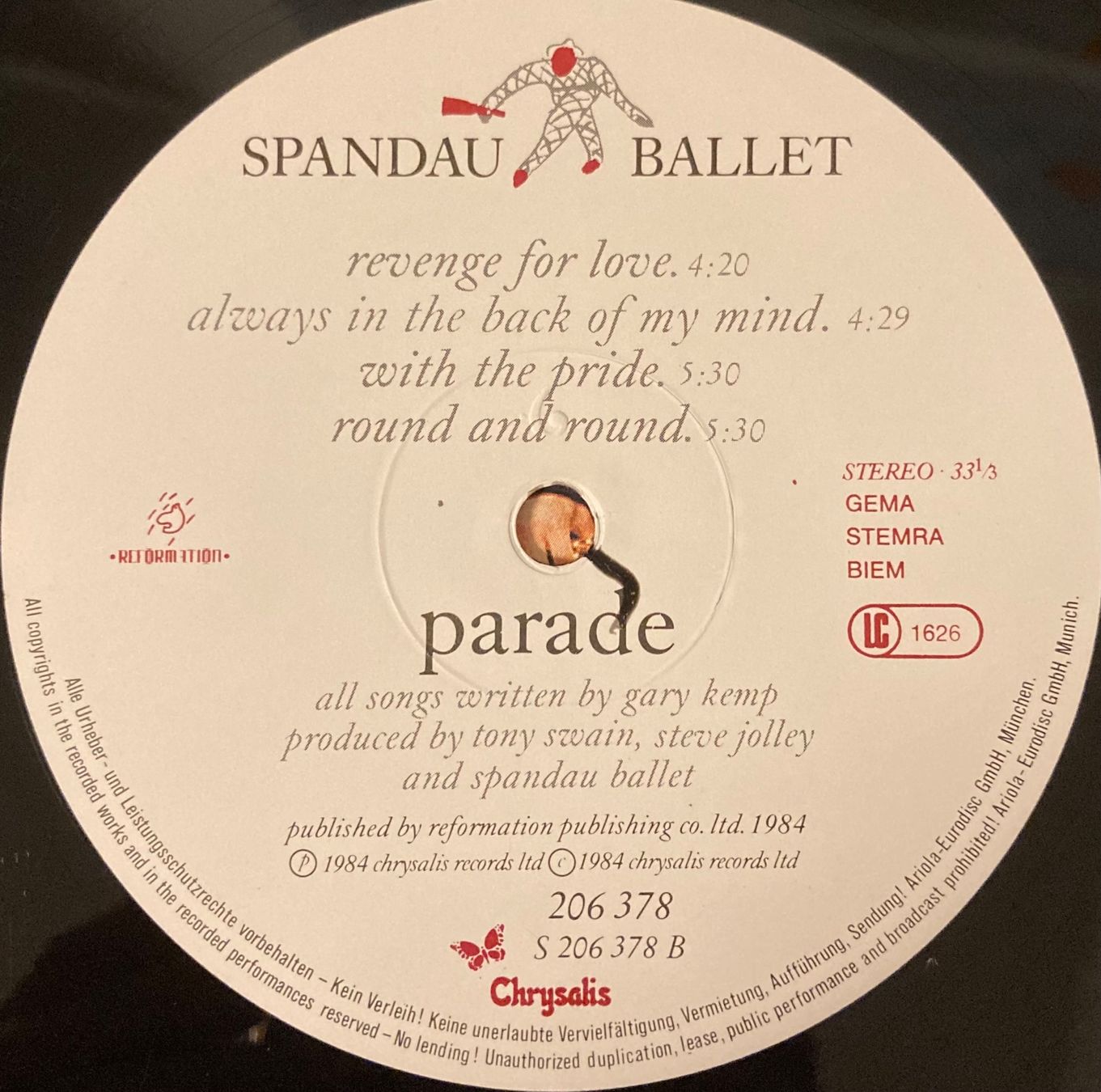 Dischi in vinile: Spandau Ballet - Parade LP °1984° – Usato da Wettingen venduto da 12.Zoll.Vinyl 5