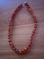 Vintage Amber Coloured Bead Necklace - Stunning Style!