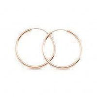 Ohrringe Creole roségold Silber Klassiker filigran 925 20mm