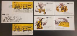 Ukraine 2023 -"Cities Of Heroes Kharkiv" ganzes Set inkl.FDC
