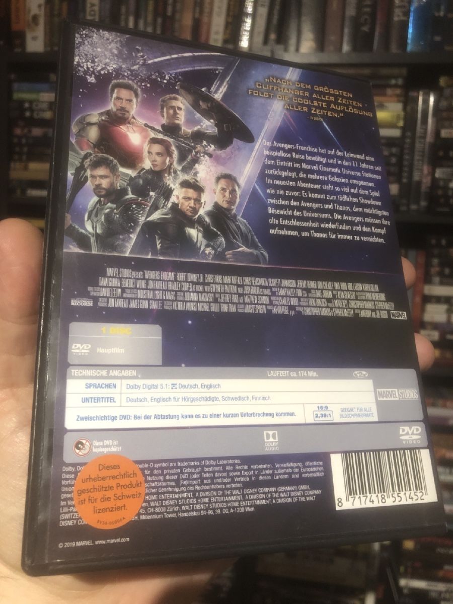 Tutti i DVDs: Avengers: Endgame - dvd – Usato da Lausanne venduto da fransadpop 1