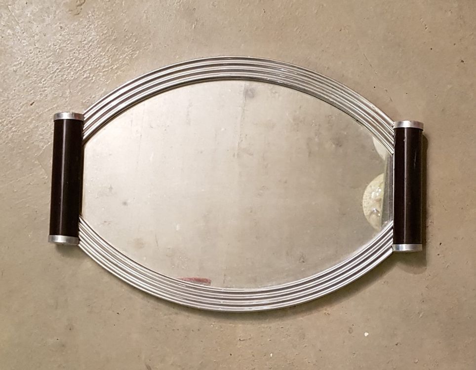 SUMNACON Schminktablett Mit Diamanten - Spiegeltablett 35x20cm