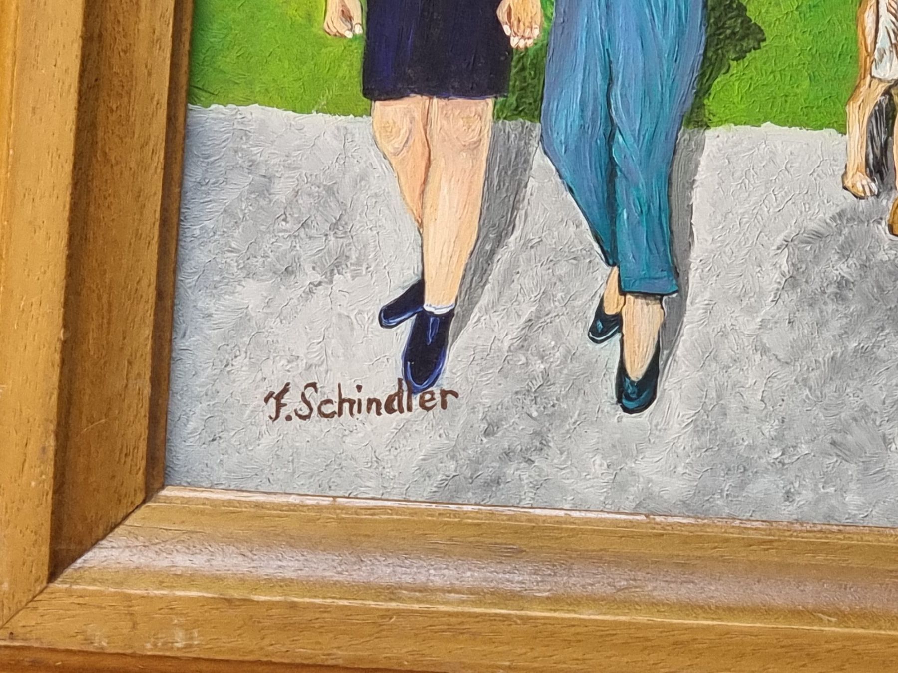 Dipinti: GEMÄLDE SEEPARK RORSCHACH VON F.SCHINDLER MIT RAHMEN – Usato da Gersau venduto da kunst-online 6