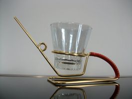 Mid Century Salzstangen Brezelhalter 50er 60er Vintage Glas