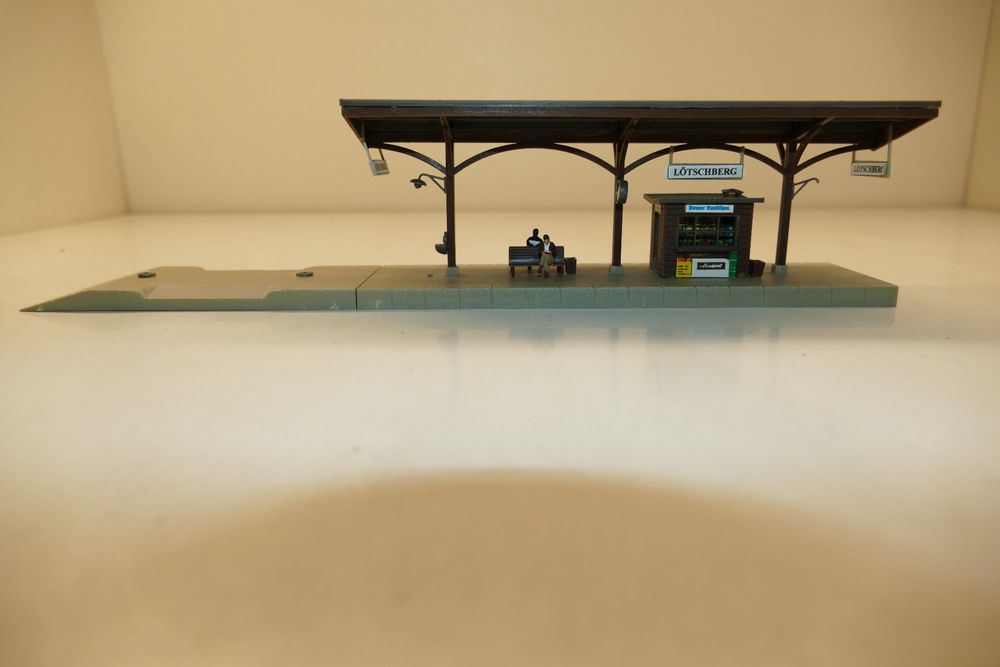 Modellbahn-Doppelbahnsteig Mit Rampen - Perfekt Für OO/HO Spurweite Aus Präzisem MDF