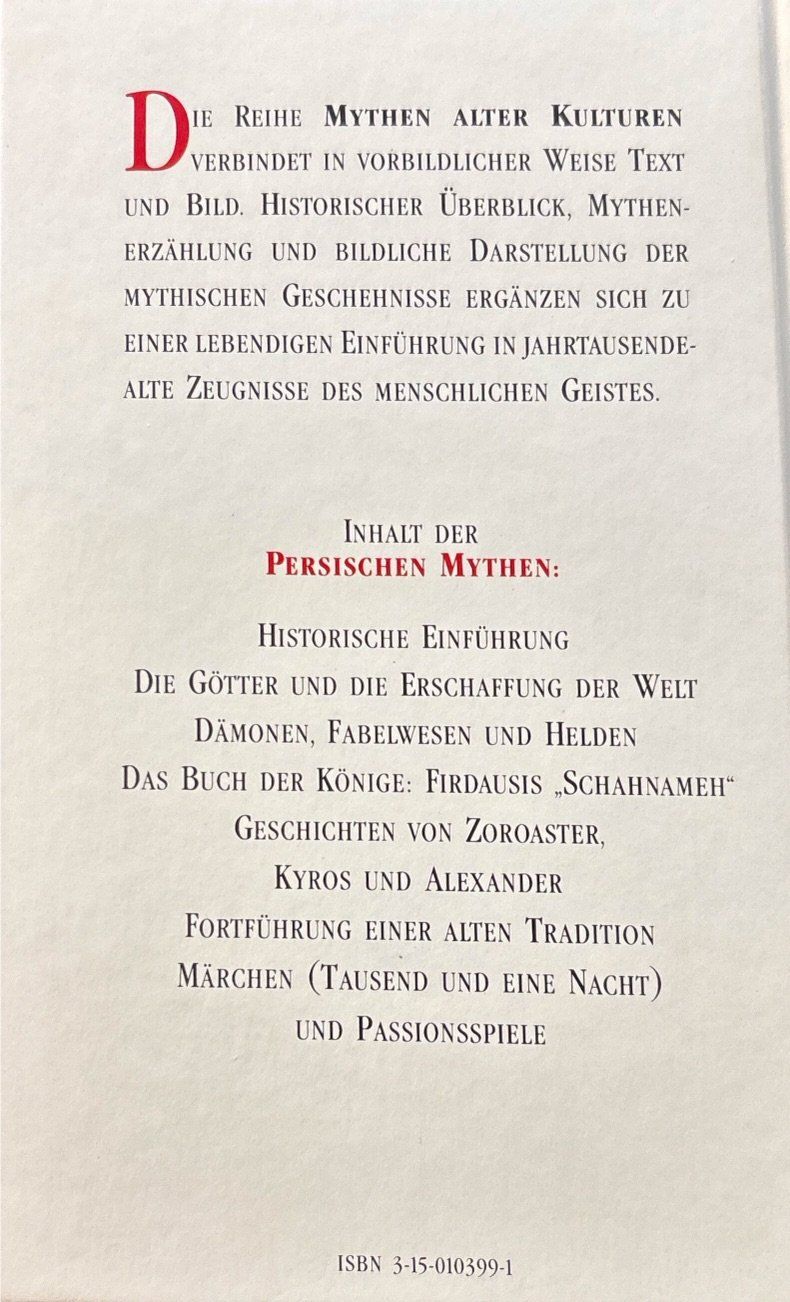 Libri: Persische Mythen – Nuovo (secondo la descrizione) da Sarnen venduto da Livres 1