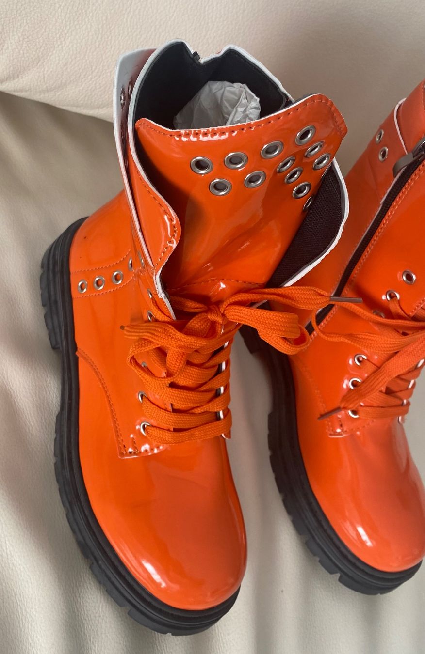 Scarpe da uomo: EYECATCHER - aussergewöhnliche Stiefeletten, orange, Gr. 40 – Nuovo e nell'imballaggio originale da Winkel venduto da ferrari2022 3