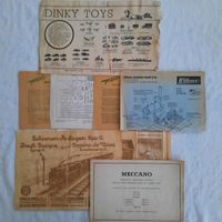 Diverse alte Spielzeug Prospekte: Dinky, Märklin,Meccano usw