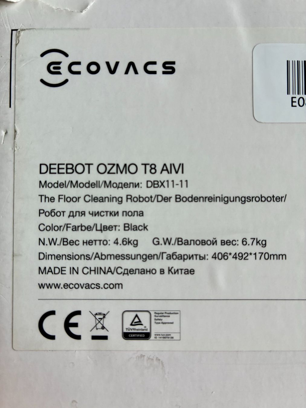 Ecovacs Aspirapolveri & Accessori: Vacuum and Mopping Robot Deebot Ozmo T8 by AIVI – Usato da Zürich venduto da leGrenat 1