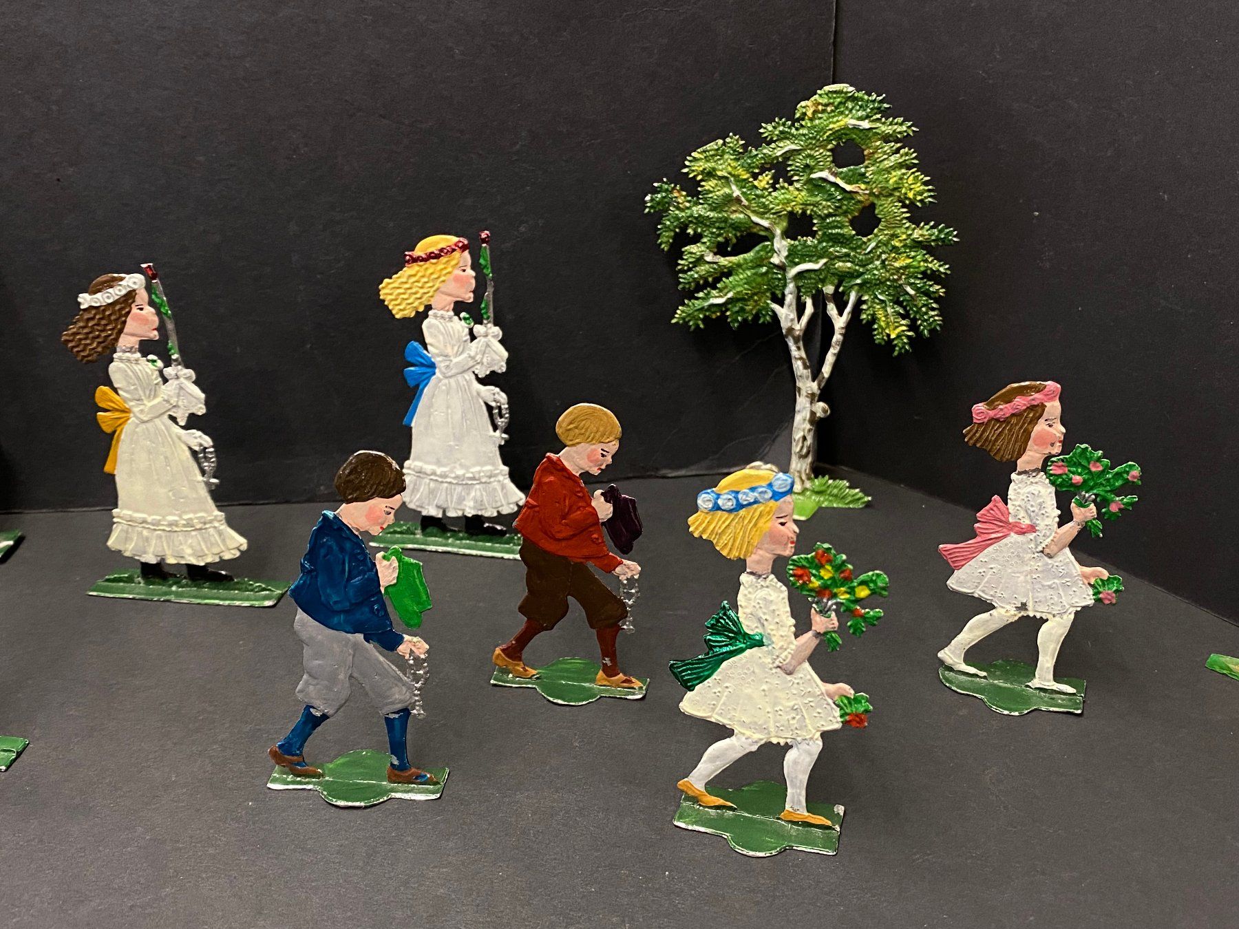 Statuette: Vintage Seltene Flachbleifiguren Set aus Anni Schweizer – Usato da Schaffhausen venduto da vintageville 5