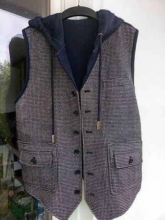 Dolce & Gabbana Weste mit Kapuze kariert Grösse medium large