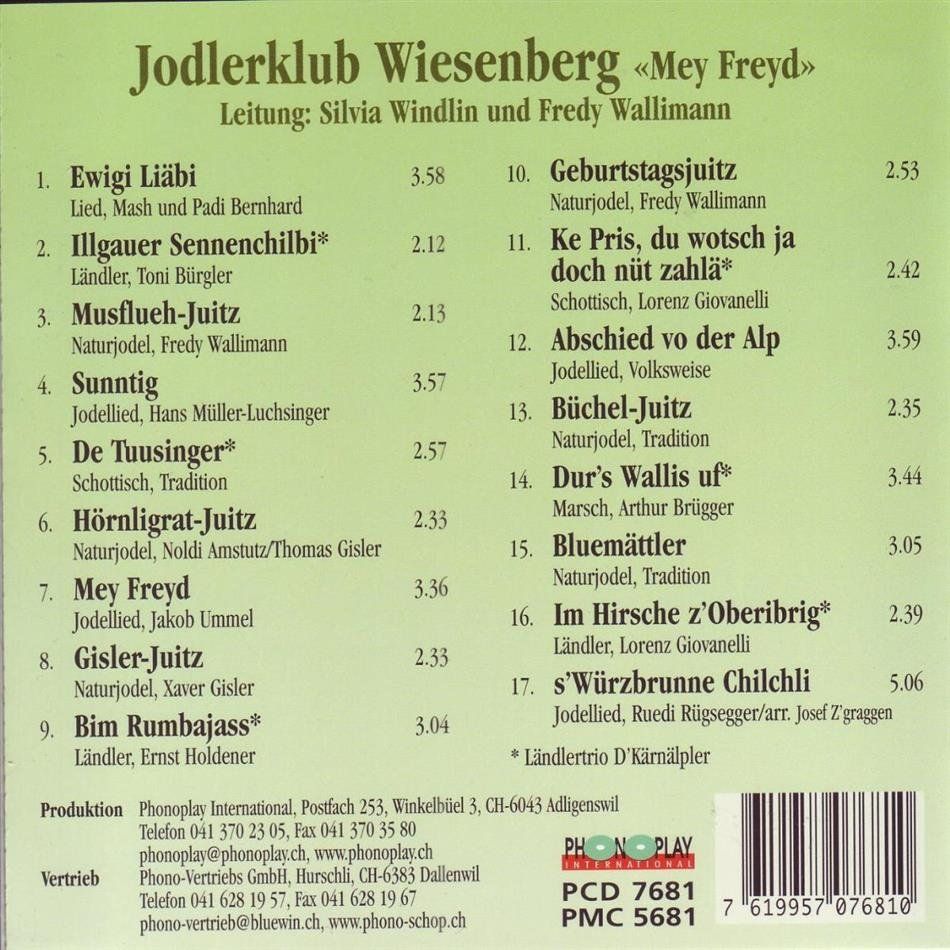 CDs: Jodlerklub Wiesenberg: Mey Freyd – Neu und originalverpackt aus Brittnau von Zibu 1