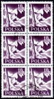 1956 TOURISMUS POLEN 6ERBLOCK GESTEMPELT - EA107