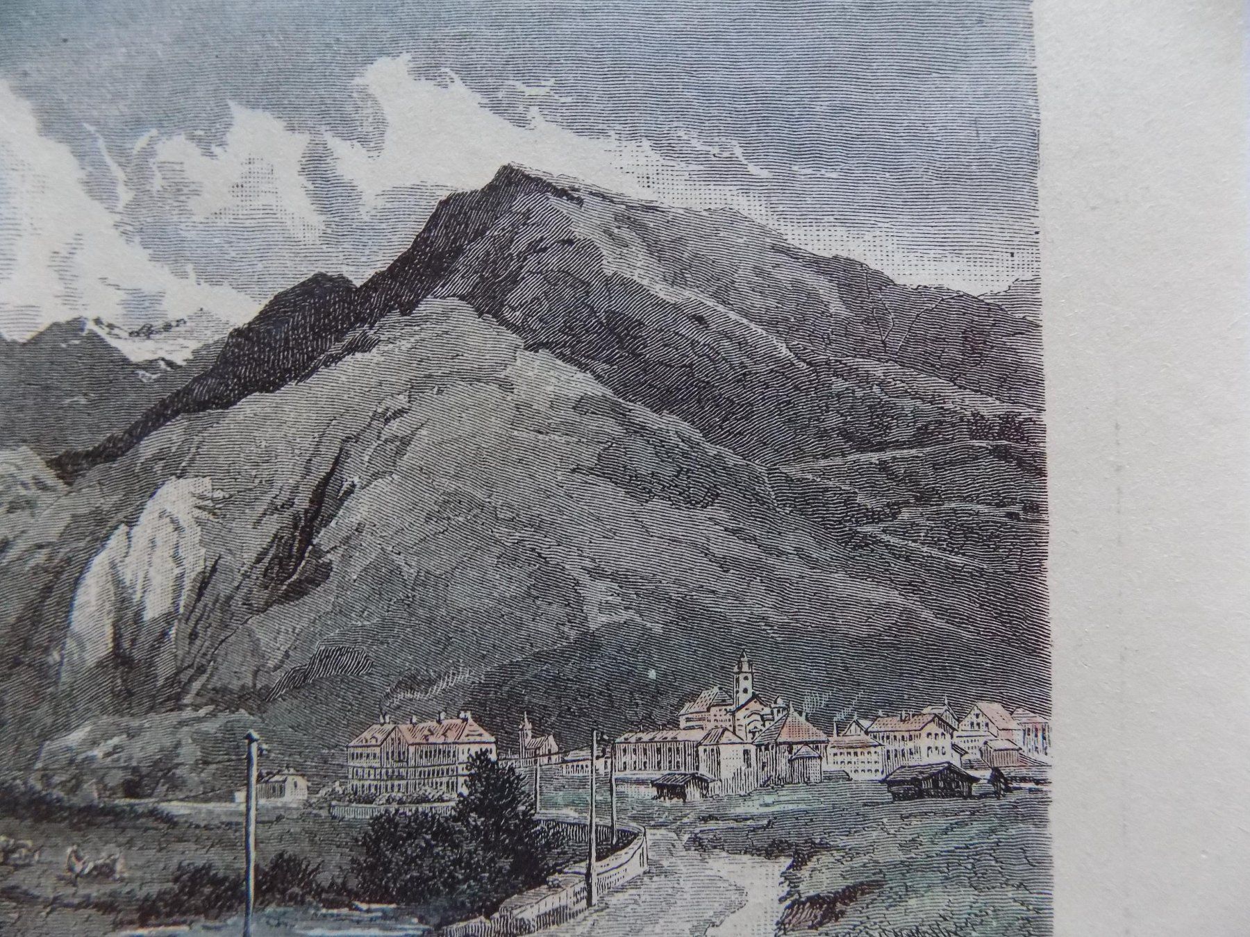 Stiche: Andermatt kolorierte Xylographie – Gebraucht aus Risch von Antikfee 4