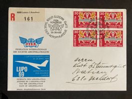 Schweiz 1969 Cachet+Stempel R-Brief Tag der Aerophilatelie