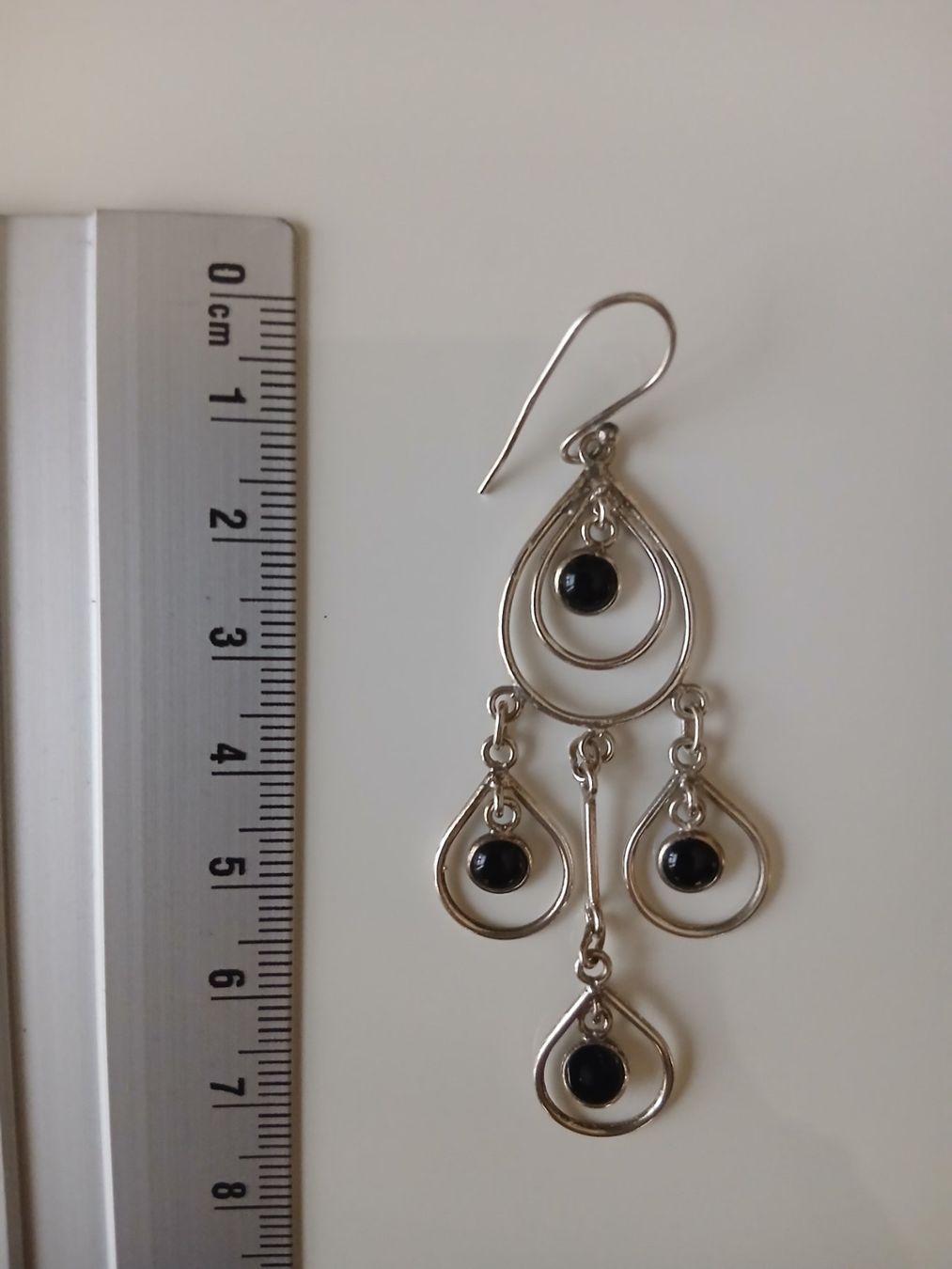 Ohrringe & -stecker: Orecchini in argento a chandelier, con onice nero – Gebraucht aus Tesserete von La-Fleur-De-Cerisier 2