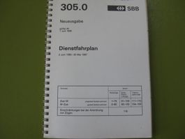 Dienstfahrplan 305.0, 1985-1987, Format ca A5