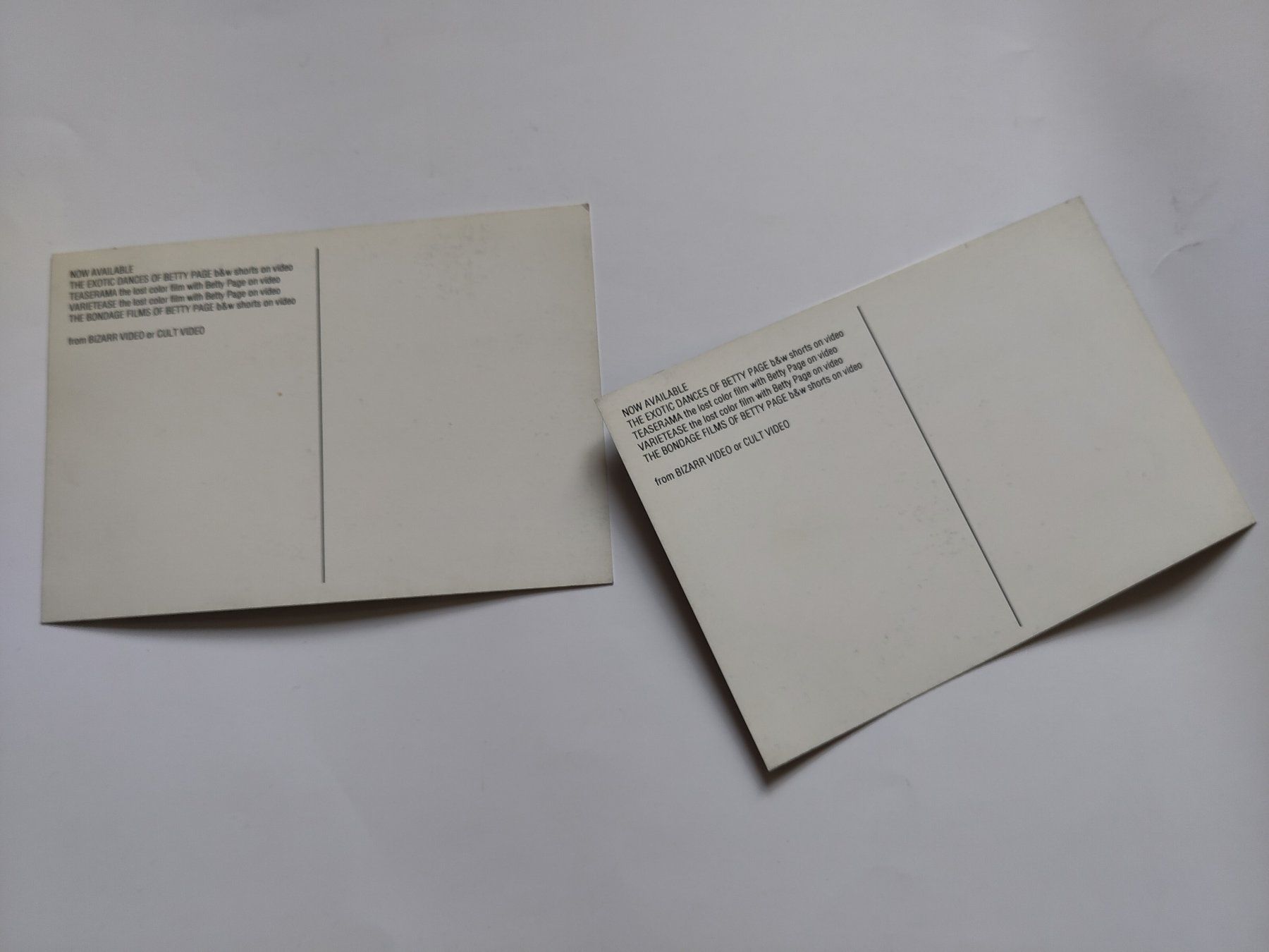 Cartoline postali: 2 Erotik Postkarten von Bettie Page – Usato da Schaffhausen venduto da RolfMeister 1