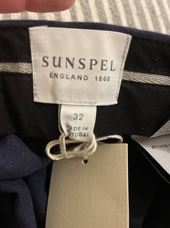Pantaloni: Pantaloni originali Sunspel blu navy – Usato da Ponte Tresa venduto da coc_nnf5 1
