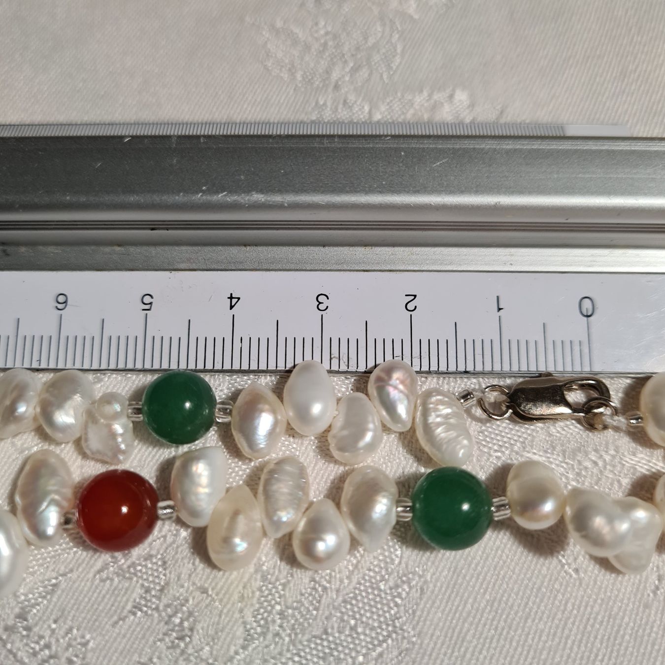 Catenine: Originelle echte Perlenkette mit bunten Edelsteinen 46 cm – Nuovo (secondo la descrizione) da Basel venduto da ivoli 4