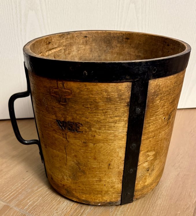 Antikes Kornmass Scheffel 10 Liter Holz Gefäss von 1878 (Gebraucht) in ...