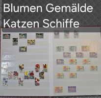Briefmarken Album mit vielen Blumen Motiven, Top!