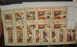 Pro Patria 4er Blocks / Einzelmarke Et 1988
