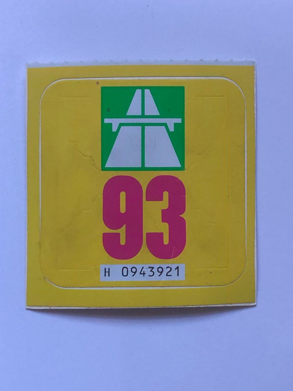 Vignette autostradali: Autobahnvignette 1993 – Usato da Ganterschwil venduto da ganterb